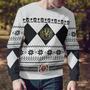 3D Mighty Morphin White Power Rangers Ugly Sweater