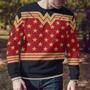 Adult Wonder Woman Dark Blue Ugly Christmas Sweater