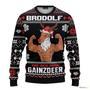 Animal Brodolf The Red Nose Gainzdeer Gym Ugly Christmas Sweater