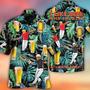 Beer Hawaiian Shirt, Tropical Leaves Pattern, Beer And Jai Alai Aloha Shirt For Men And Women - Perfect Gift For Beer Lovers, Summer