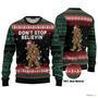 Bigfoot Don't Stop Believing Ugly Christmas Sweater