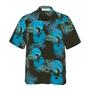 Bigfoot Hawaiian Shirt - Tropical Blue Moon Bigfoot Hawaiian Shirt, Black And Blue Moonlight Hawaiian Shirt - Perfect Gift For Husband, Boyfriend, Friend, Family