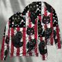 Black Cat Independence Day Ugly Christmas Sweaters