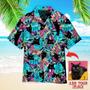 Black Cat Tropical Custom Photo Hawaiian Shirt, Personalized Hawaiian Shirts - Perfect Gift For Cat Lovers, Animal Lovers, Family, Friends