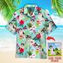 Blue Classic Tropical Maine Coon Custom Photo Hawaiian Shirt, Personalized Hawaiian Shirts - Perfect Gift For Cat Lovers, Family, Friends