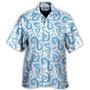 Blue Dragon And White Hawaiian Shirt For Summer, Dragon Colorful Hawaiian Shirts Outfit For Men Women, Dragon Lovers