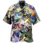 Cat Lover Aloha Shirt, Cat Amazing Stained Glass Hawaiian Shirt For Men And Women, Perfect Gifts For Cat Mom, Cat Dad, Friends, Family