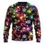 Christmas With Tree And Gift Cookies Gingerbread Man Neon Ugly Sweaters