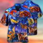 Colorful Dragon Aloha Hawaiian Shirt For Summer, Dragon Fantasy Style Hawaiian Shirts Outfit For Men Women, Dragon Lovers