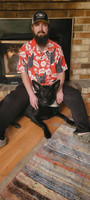 Custom Dog Face Aloha Hawaiian Shirts With Dog Face - Leaves Flowers Pattern Red Color Aloha Shirt - Personalized Hawaiian Shirts & Tops For Men Women