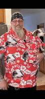 Custom Dog Face Aloha Hawaiian Shirts With Dog Face - Leaves Flowers Pattern Red Color Aloha Shirt - Personalized Hawaiian Shirts & Tops For Men Women