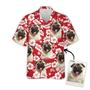Custom Pet Dog Hawaiian shirt - Custom Photo Pet Leaves & Flowers Personalized Hawaiian Shirt - Perfect Gift For Animal Lovers, Friend, Family