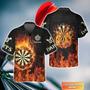 Customized Darts Hawaiian Shirt, Darts On Fire, Personalized Name Hawaiian Shirt For Men - Perfect Gift For Darts Lovers, Darts Players