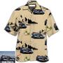 Customized Photo Camping Hawaiian Shirt, Personalized Camping Van Outdoor Life Moon Night Aloha Shirt For Men - Perfect Gift For Camping Lovers