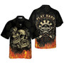 Darts Hawaiian Shirt Flame Skull, In Dart We Trust Play Hard, Colorful Summer Aloha Shirt For Men Women, Perfect Gift For Friend, Family, Husband