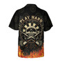 Darts Hawaiian Shirt Flame Skull, In Dart We Trust Play Hard, Colorful Summer Aloha Shirt For Men Women, Perfect Gift For Friend, Family, Husband