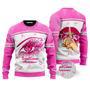 Eye And Lips Breast Cancer Awareness Ugly Christmas Sweater