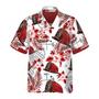 Firefighter Custom Name Hawaiian Shirt, Personalized Red Texas Bluebonnet Aloha Shirt For Men - Perfect Gift For Men, Firefighter , Husband, Boyfriend, Friend, Family