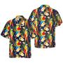 Flower And Parrot Hawaiian Shirt, Colorful Summer Aloha Shirts For Men Women, Perfect Gift For Husband, Wife, Boyfriend, Friend