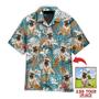 French Bulldog Tropical Leaves And Lily Flowers Summer Custom Photo Hawaiian Shirt, Personalized Hawaiian Shirts - Perfect Gift For Dog Lovers, Family, Friends
