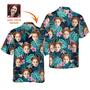 Funny Custom Face Tropical Pattern Hawaiian Shirt, Custom Photo Hawaiian Shirt - Personalized Summer Gifts For Men, Women