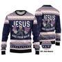 Funny Jesus Has Your Back Jiu Jitsu Ugly Christmas Sweater