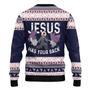 Funny Jesus Has Your Back Jiu Jitsu Ugly Christmas Sweater