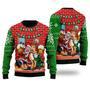 Funny Santa Drink Beer With Reindeer Ugly Christmas Sweater For Men & Women