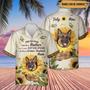 German Shepherd Hawaiian Shirt Custom Name, Sunflower Personalized Aloha Shirts, Perfect Gift For Dog Lovers, Dog Mom, Mother's Day