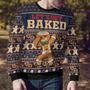 Ginger Bread Lets Get Baked Ugly Christmas Sweater