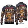 Ginger Bread Lets Get Baked Ugly Christmas Sweater