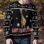 Giraffe Let It Glow Ugly Christmas Sweater For Men And Women