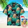 Golden Retriever Hawaiian Shirt Custom Photo, Dog Palm Leaves Tropical Personalized Hawaiian Shirt - Perfect Gift For Cat Lovers, Family, Friends