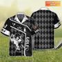 Golf Hawaiian Shirt Custom Name, Black Zigzag Pattern Personalized Name Golf Hawaiian Shirt For Men - Perfect Gift For Golf Lovers, Golfers