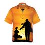 Golf Hawaiian Shirt, Son And Dad Playing Golf, Colorful Summer Aloha Hawaiian Shirt For Men Women, Gift For Friend, Family, Husband, Wife, Boyfriend