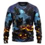 Halloween Black Cat Dark Night Style Ugly Sweaters