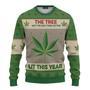 Hobby New Lit This Year Weed Ugly Christmas Sweater