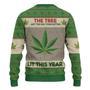 Hobby New Lit This Year Weed Ugly Christmas Sweater