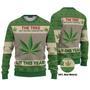 Hobby New Lit This Year Weed Ugly Christmas Sweater