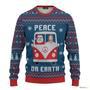 Hobby Peace On Earth Santa Claus And Jesus In The Car Ugly Christmas Sweater