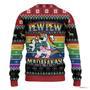 Hobby Unicorn LGBT Pew Pew Ugly Christmas Sweater