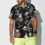 Hockey Tropical Black & Blue Hawaiian Shirt, Colorful Summer Aloha Shirt For Men Women, Perfect Gift For Husband, Wife, Friend, Family