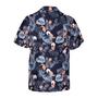 Navy Floral Flower Hawaiian Shirt, Tropical Colorful Summer Aloha Shirt For Men Women, Perfect Gift For Friend, Family, Husband, Wife, Boyfriend