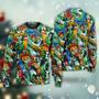 Parrot Love Xmas Tropical Leaf Ugly Christmas Sweaters