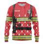 Personalized Custom Name 3D Firefighter Ugly Sweater