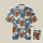 Personalized Dog Pet Face Aloha Hawaiian Shirts with Dog Face Pet Face Customize. Personalized Dog Face Shirts, Custom Dog Pet Face Hawaiian Shirts