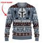 Personalized Star Wars The Mandalorian Xmas Ugly Christmas Sweaters