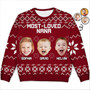 (Photo Inserted) Most Loved Nana - Personalized Ugly Sweater