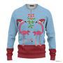 Pink Flamingos Funky Pattern Ugly Christmas Sweater