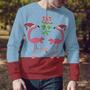 Pink Flamingos Funky Pattern Ugly Christmas Sweater